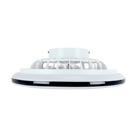 HALNY - Moderne LED Plafondlamp met ventilator - 485 mm - CCT Aanpasbare kleuren- 48w - 2900K / 4200K / 6500K - 5110 Lumen - Dimbaar met afstandbediening - Zwart-Wit