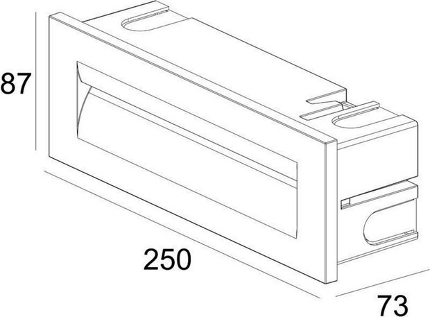 Kapego LED Yvette III - inbouw wand armatuur - 3000K warm wit - IP65 