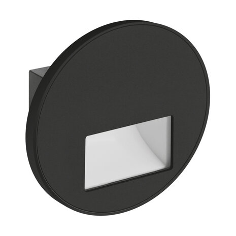 WEKTOR LED C - inbouw Wandverlichting - Trap Verlichting - 1.2w - Aanpasbare Licht kleur CCT - 3000K/4000K/6000K - Rond - Zwart