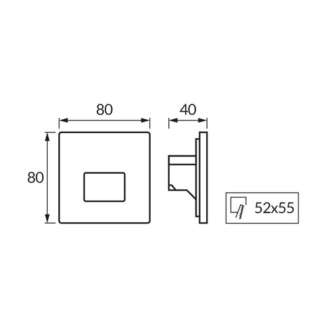 WEKTOR LED D - inbouw Wandverlichting - Trap Verlichting - 1.2w - Aanpasbare Licht kleur CCT - 3000K/4000K/6000K - Vierkant - Wit