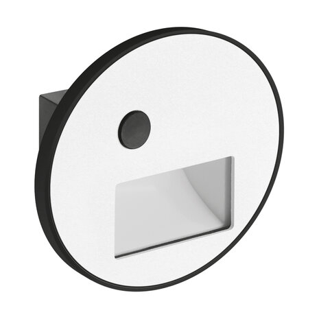 WEKTOR LED C - inbouw Wandverlichting - Trap Verlichting - met PIR sensor / Bewegingssensor - 1.2w - Aanpasbare Licht kleur CCT - 3000K/4000K/6000K - Rond - Wit