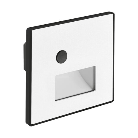 WEKTOR LED D - inbouw Wandverlichting - Trap Verlichting - met PIR sensor / Bewegingssensor - 1.2w - Aanpasbare Licht kleur CCT - 3000K/4000K/6000K - Vierkant - Wit