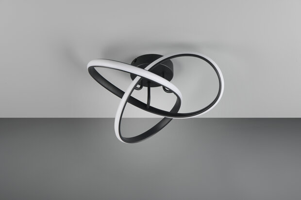 REALITY MEO - Plafondlamp - Zwart mat - incl. 1x SMD 15W