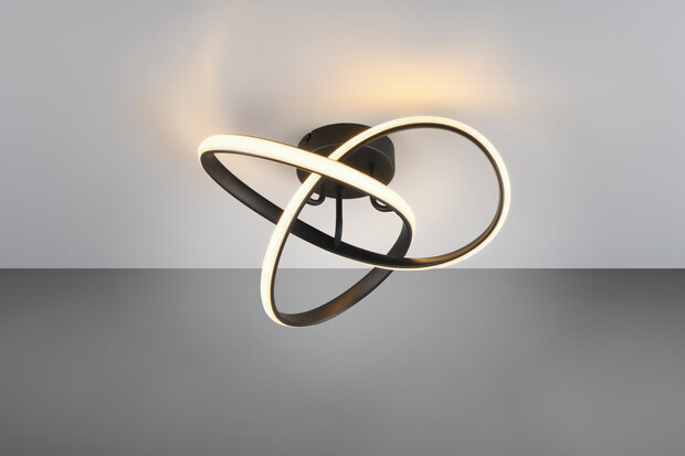 REALITY MEO - Plafondlamp - Zwart mat - incl. 1x SMD 15W