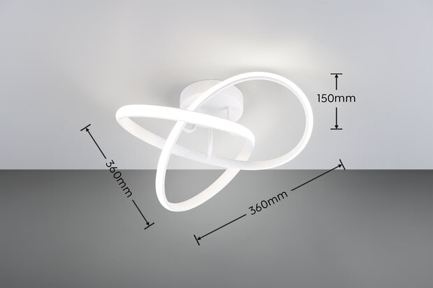 REALITY MEO - Plafondlamp - Wit - incl. 1x SMD 15W
