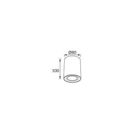 INDI C - Spot Armatuur GU10 - Opbouwspot - Rond - Zwart - Aluminium