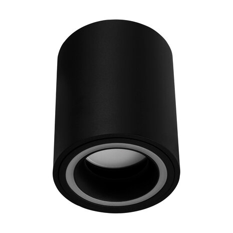 INDI C - Spot Armatuur GU10 - Opbouwspot - Rond - Zwart - Aluminium
