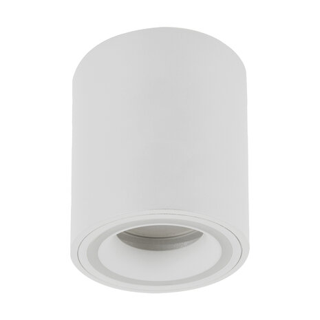 INDI C - Spot Armatuur GU10 - Opbouwspot - Rond - Wit - Aluminium