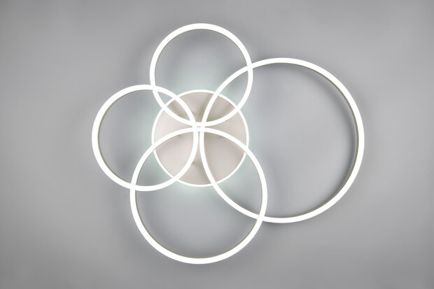 Drake - Led Plafondlamp - 50w 5850 Lumen - CCT - 2700 / 6500K - Nikkel Mat