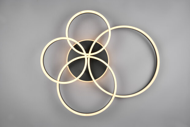 Drake - Led Plafondlamp - 50w 5850 Lumen - CCT - 2700 / 6500K - Zwart
