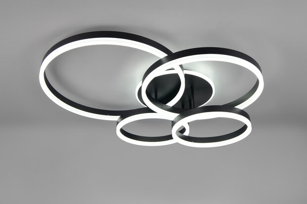 Drake - Led Plafondlamp - 50w 5850 Lumen - CCT - 2700 / 6500K - Zwart