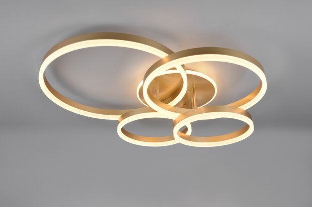 Drake - Led Plafondlamp - 50w 5850 Lumen - CCT - 2700 / 6500K - Goudkleur