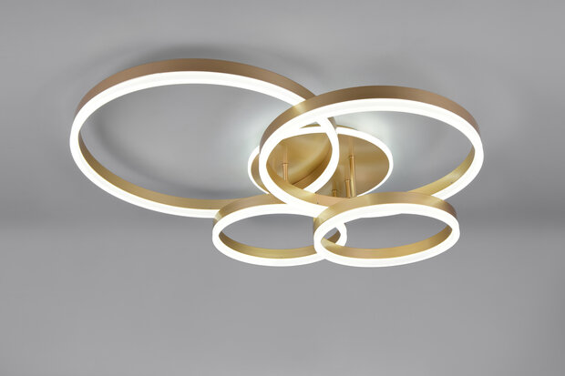Drake - Led Plafondlamp - 50w 5850 Lumen - CCT - 2700 / 6500K - Goudkleur