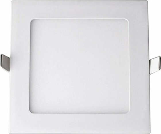 LED Downlight Slim 2 Pack - Inbouw Vierkant 18W - Warm Wit 2700K - Mat Wit Aluminium - 225mm