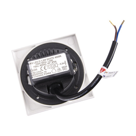 KURS - inbouw Wandverlichting - Trap Verlichting - 1.6w - Daglicht wit - 4000K- Vierkant - Wit