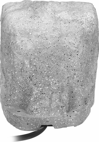 Tuincontactdoos Steenlook 4 - voudig - Buitenstopcontact 2P+Z, frans type -rubberen kabel H07RN-F 3x1.5mm&sup2; - Stekkerdoos buiten 3m kabellengte Schemering SENSOR