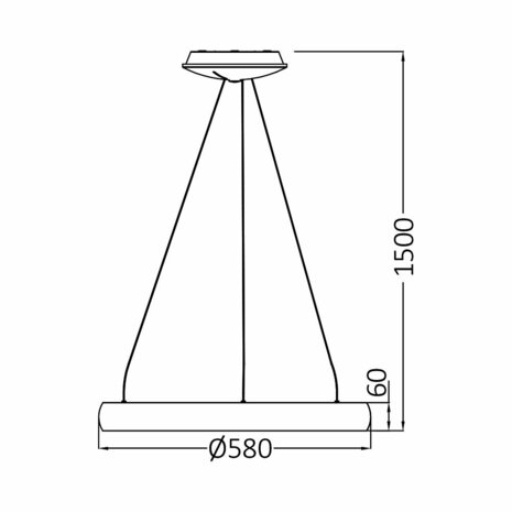 Braytron - Bella  Hanglamp - Aanpasbare lichtkleur CCT - 46w - 3920 Lumen - Goud kleur