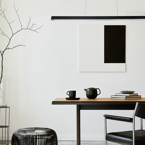 Braytron - Lina  Hanglamp - Aanpasbare lichtkleur CCT - 30w - 2600 Lumen - Zwart