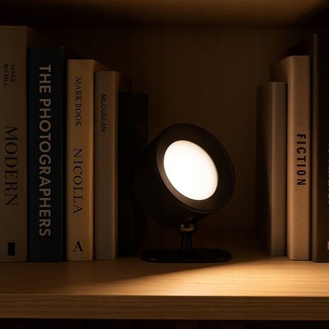 Wandlamp oplaadbaar op batterijen draadloos - met afstandbediening - CCT Aanpasbare licht kleur - Dimbaar - Wandlamp op accu - Nachtlampje - USB oplaadbaar &ndash; zwart