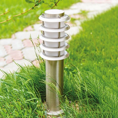 HOROZ - Tuinverlichting - Buitenlamp - Staand - RVS - E27 - Rond -50cm