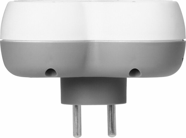 ORNO - Stopcontact splitter - Verdeelstekker horizontaal - Verloopstekker 4x French - Doorvoerstekker Max 3680 Watt - Wit