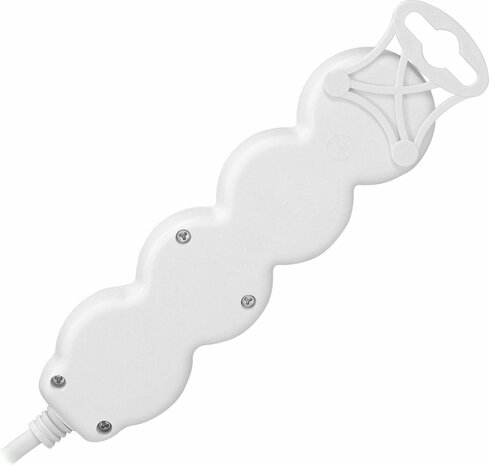 ORNO Stekkerdoos - Verlengsnoer-Verlengkabel - Met randaarde - 3x 2P+E met schakelaar, 3 meter H05VV-F 1x1,5mm2, Imax=16A, wit max 3680 watt