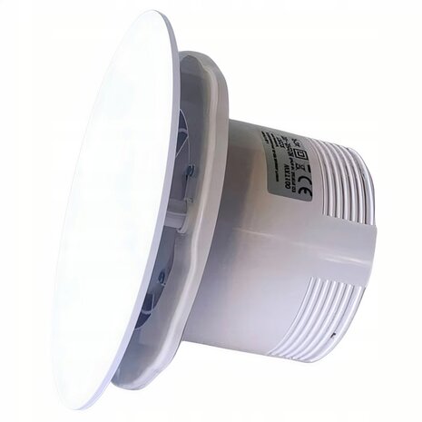 Badkamer - Toilet - Ventilator - Met Timer - 100mm - 5.5W - 58m3 - Mat Wit