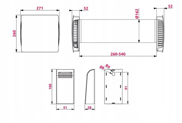 Compacte warmteterugwinning AHR160 EA