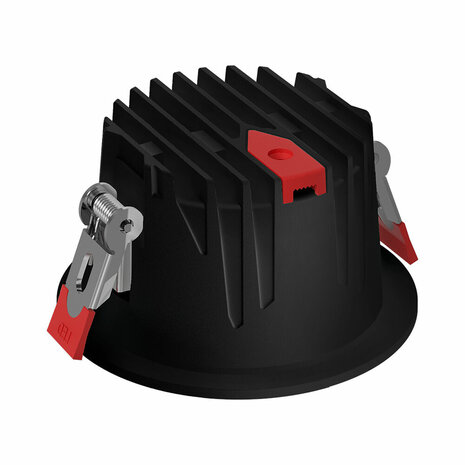 Braytron - LED inbouwlamp - 10W - Aanpasbare Kleur CCT - 1150 Lumen - Rond - Zwart - Buiten Diameter 85 mm