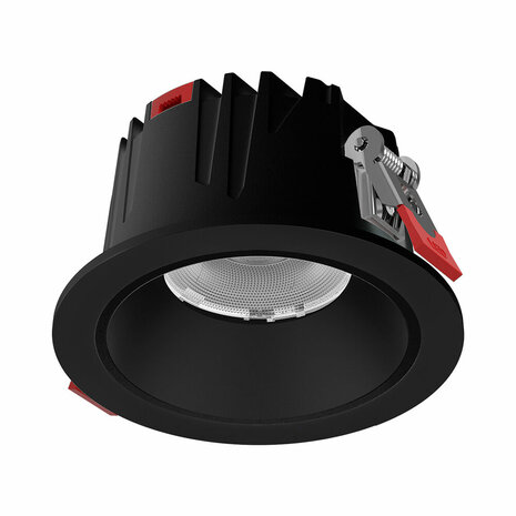 Braytron - LED inbouwlamp - 10W - Aanpasbare Kleur CCT - 1150 Lumen - Rond - Zwart - Buiten Diameter 85 mm