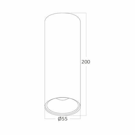 Braytron - Opbouwspot -Rond - GU10 Fitting - Zwart 