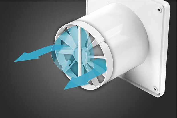 AWENTA terugslagklep &Oslash;120 mm - voor badkamerventilatoren - Kunststof