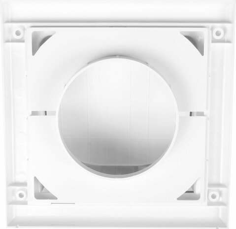 Afzuigrooster, wit ABS-kunststof, met terugslagklep - drogeropening - afvoeropening - externe ventilatieafdekking