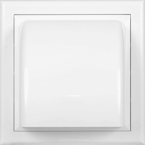 Afzuigrooster, wit ABS-kunststof, met terugslagklep - drogeropening - afvoeropening - externe ventilatieafdekking