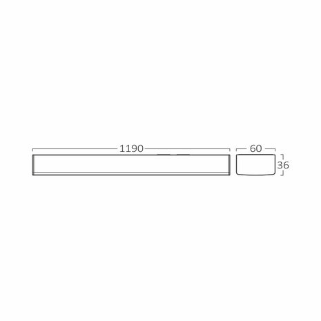 BRAYTRON PROLINE - Led Batten - Led Balk - Plafondlamp - 36W - 120cm - Aanpasbare licht kleur 3000/4000/6000K - IP40 - Zwart