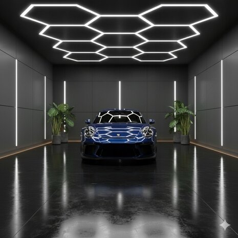 HEXAGON Plafond of wandlamp  368W Designer Light  CAR SHOWROOM 336x238cm