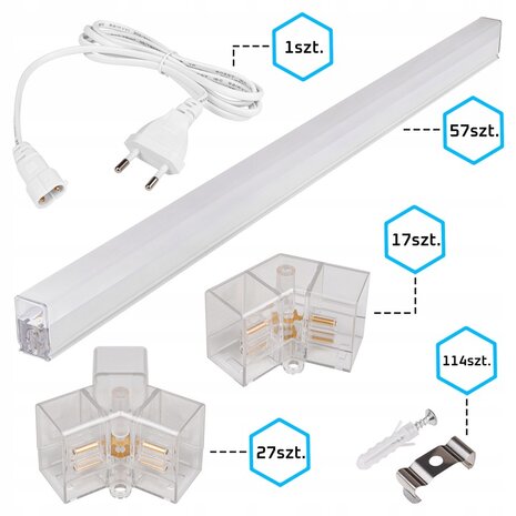 Hexagon Plafond of wandlamp  456W Car Showroom Light 420x238 cm 6500K