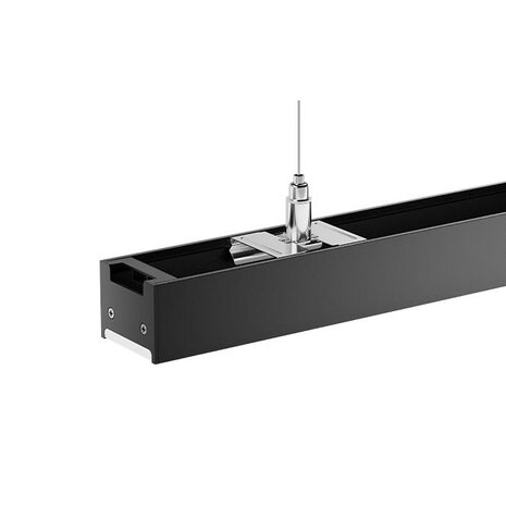 Lineaire LED-lamp Office plafondlamp / Hanglamp 190 cm 60W 4500K  Daglicht wit 6000 Lumen Zwart
