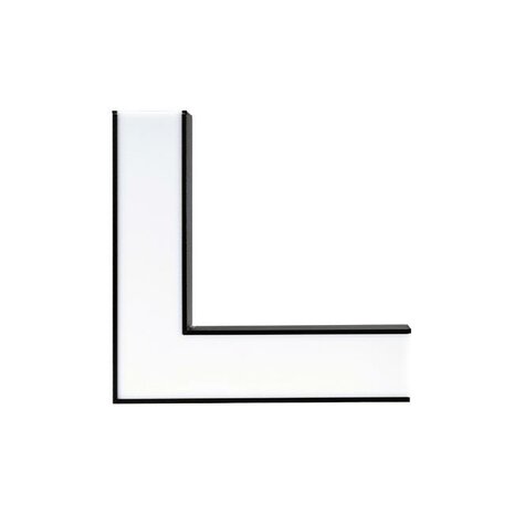 Lineaire LED-lamp Office connector type L 13W 4500K Daglicht wit 1300 Lumen zwart