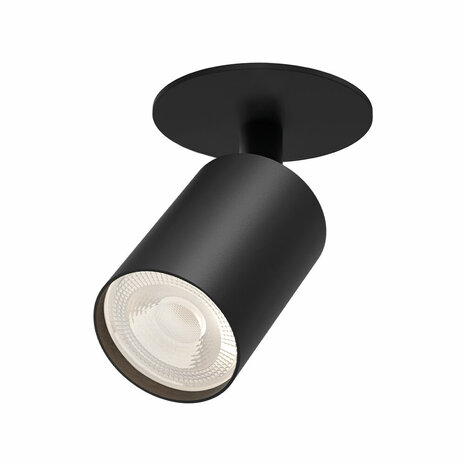 BRAYTRON - Spot Armatuur - inbouw Spot - GU10 Fitting - Inbouw Rond - Mat Zwart Aluminium - Kantelbaar