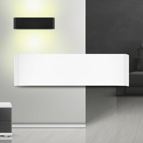 Braytron Avva Wandlamp Aluminium Binnenverlichting IP20-12W -30cm - 3000K Warm Wit - wit