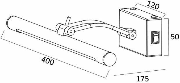 Braytron - SARA 40cm 8W 3in1-CCT Gold IP20 MIRROR LAMP