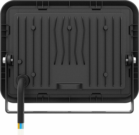 Braytron LED Buitenlamp - Schijnwerper - Breedstraler Floodlight -Zwart-Waterdicht IP65- Werkend met afstandsbediening, Dimbaar -50W- RGB (ROOD -GROEN -BLAUW)