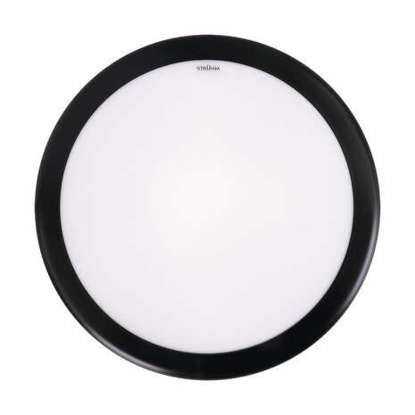 BIRMA - Plafondlamp - Badkamerlamp - Opbouw Rond - Waterdicht IP54 - 2 X E27 Fitting - Zwart - &Oslash;305 mm