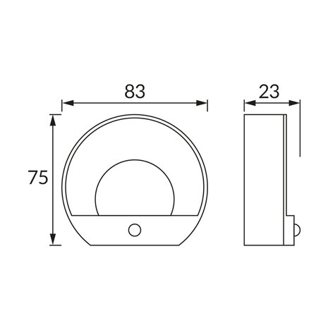 POP Led KastVerlichting met Sensor en Automatische Uitschakelin 1W - Koud Wit - Niet Dimbaar