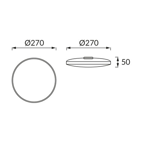 DOWBOR - LED Plafondlamp - Keuken / Badkamer / Woonkamer &Oslash;27 - 18W - Dagwit licht 4000K - Mat Zwart - Opbouw - Rond - IP44