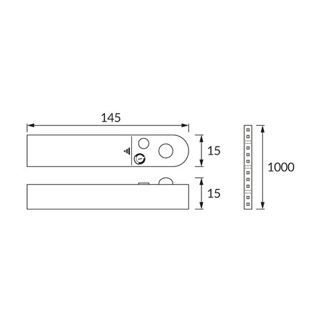 LED strip - 1 meter - met bewegingssensor - Dag en Nacht sensor - siliconencoating - op batterijen - zelfklevend