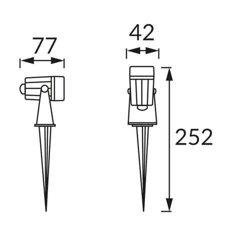 PLANT Prikspot Tuinverlichting Waterdicht (IP65) LED 3W Zwart NW