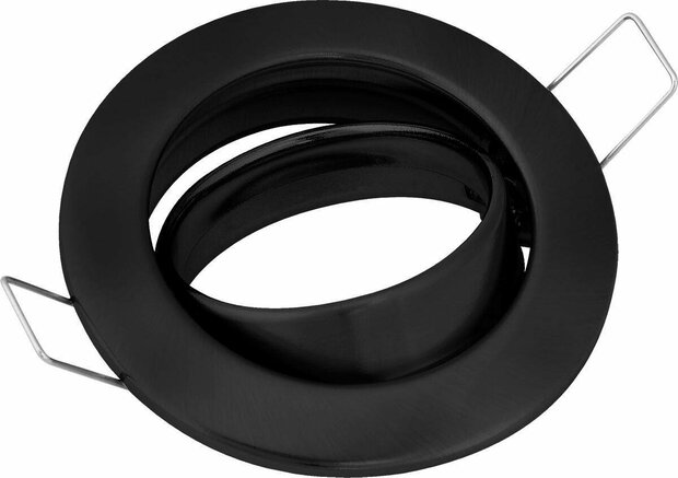 BONO Spot Armatuur 10 Pack - GU10 Inbouwspot - Rond - Zwart - Aluminium - Kantelbaar &Oslash;88mm