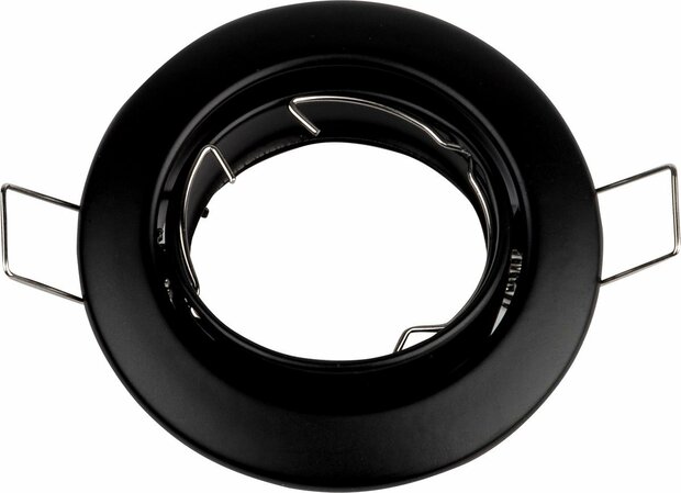 BONO Spot Armatuur 10 Pack - GU10 Inbouwspot - Rond - Zwart - Aluminium - Kantelbaar &Oslash;88mm